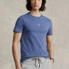 Blå Ralph Lauren Custom Slim Fit T-skjorter med rund hals for menn