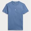 Blå Ralph Lauren Custom Slim Fit T-skjorter med rund hals for menn