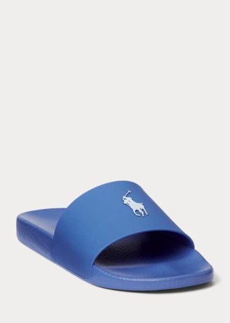 Blå Ralph Lauren signatur ponnitøfler for menn