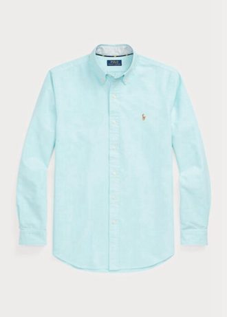 Blå Ralph Lauren Slim Fit Oxford-skjorter for menn