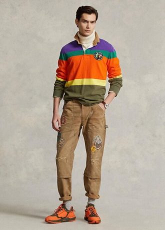 Brun Ralph Lauren Ralph Lauren avslappet passform distressed canvas bukser