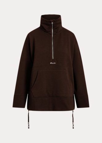 Brune Ralph Lauren fleecejakker med kvart glidelås for kvinner