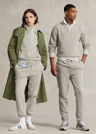 Grå joggebukse i fleece fra Ralph Lauren for kvinner