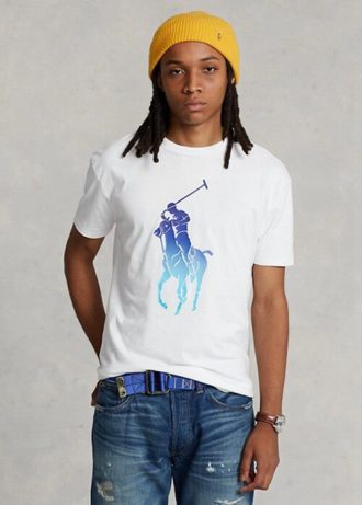 Hvite Ralph Lauren T-skjorter med klassisk passform for menn