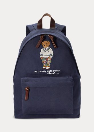 Marine Ralph Lauren Polo Bear Canvas ryggsekker for menn