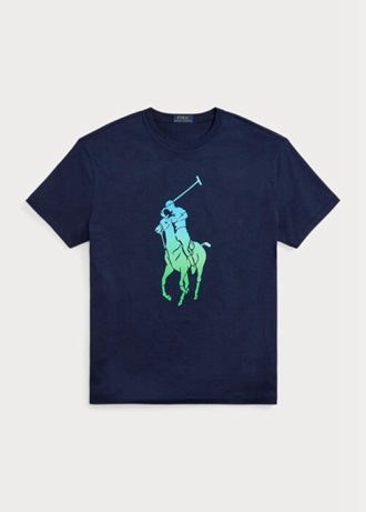 Marineblå Ralph Lauren T-skjorter for store ponnier med klassisk passform