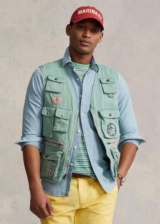 Mint Ralph Lauren Chino Utility Vest for menn