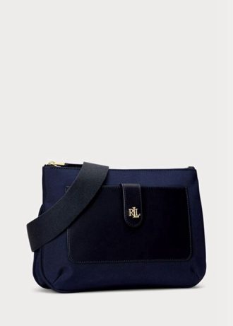 Navy Ralph Lauren Oxford Medium Jamey Crossbody-vesker for kvinner