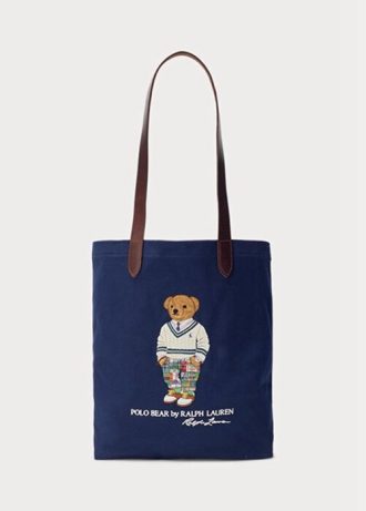 Navy Ralph Lauren Polo Bear Twill Crossbody-vesker for menn