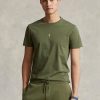 Oliven Ralph Lauren Custom Slim Fit T-skjorter med rund hals for menn