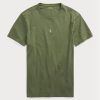 Oliven Ralph Lauren Custom Slim Fit T-skjorter med rund hals for menn