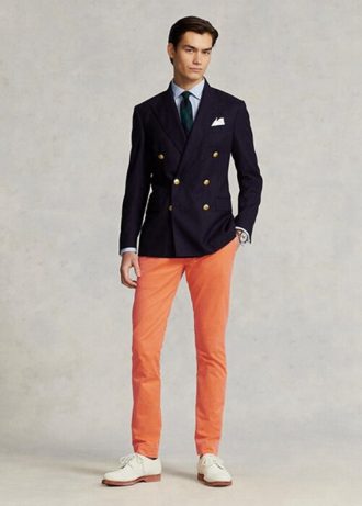 Oransje Ralph Lauren Stretch Slim Fit Chino-bukser for menn