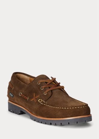 Sjokolade herre Ralph Lauren Ranger semsket loafers