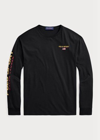 Svart Ralph Lauren T-skjorter med klassisk passform for menn