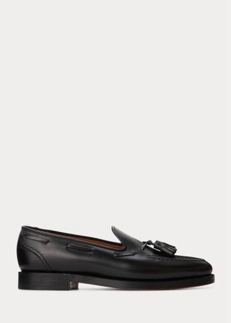 Svarte Ralph Lauren Booth Loafers i kalveskinn for menn