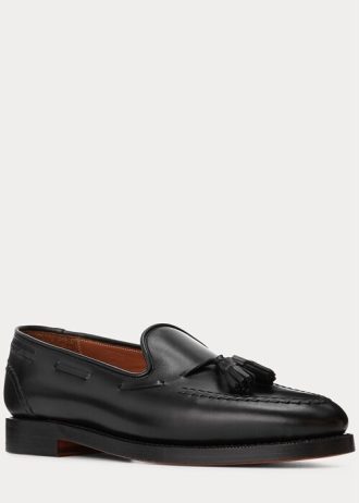 Svarte Ralph Lauren Booth Loafers i kalveskinn for menn
